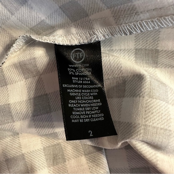 Fashion to Figure Black White Gingham Peplum Tank Top size 2 2X NWT - Picture 10 of 14